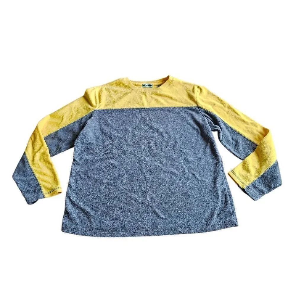 Marsh landing womens Sz L yellow gray sweatshirt